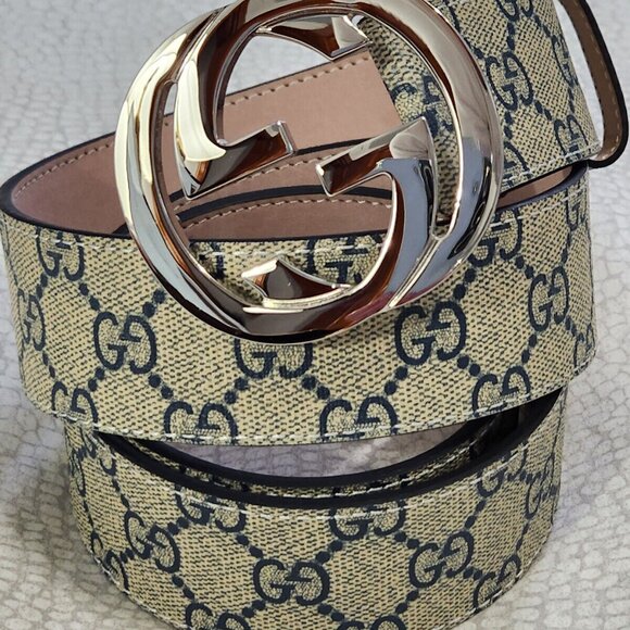 Gucci Retro Classic Green Stripe Men’s Leather Belt Classic 95/38 Belt 114984